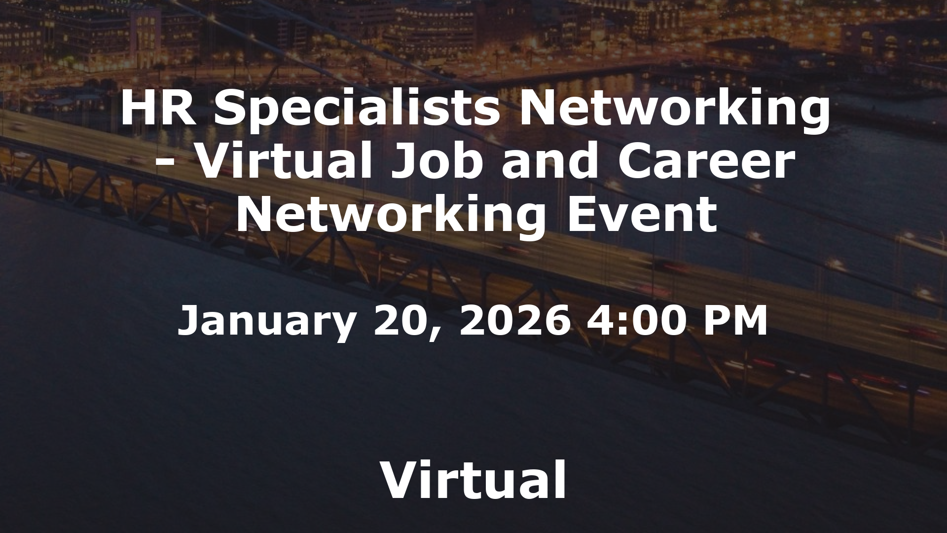 HR Specialists Networking - Virtual Job and Career Networking Event event image
